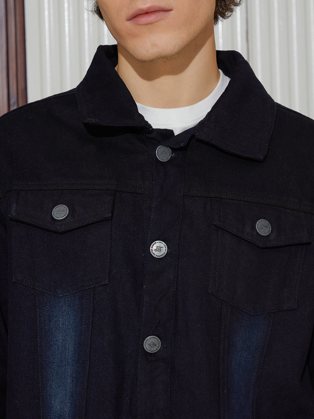 Dark-Wash Relaxed Denim Jacket