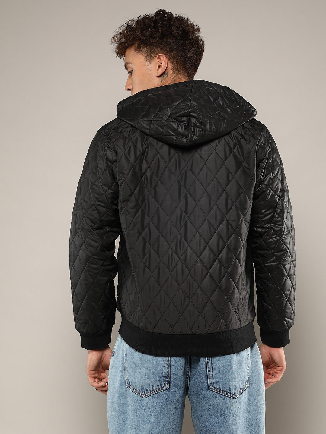 Quilted Puffer Jacket With Zip-Closure