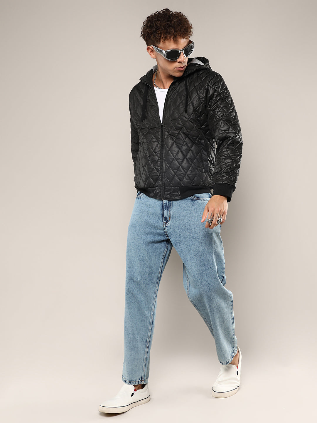 Quilted Puffer Jacket With Zip-Closure