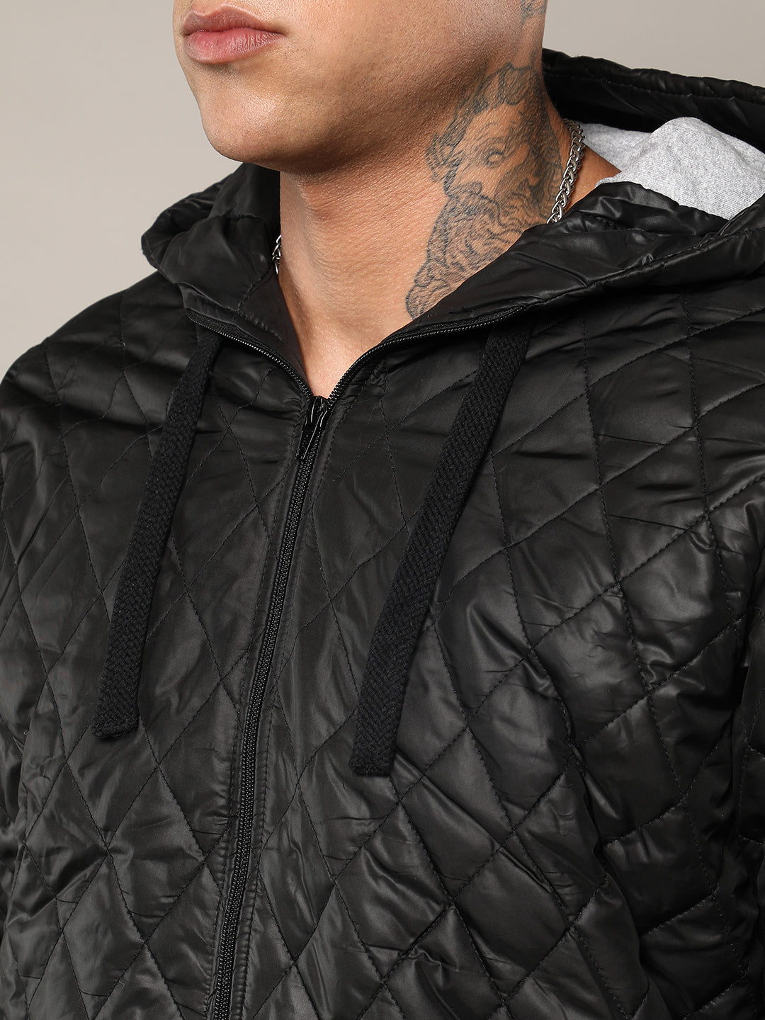 Quilted Puffer Jacket With Zip-Closure