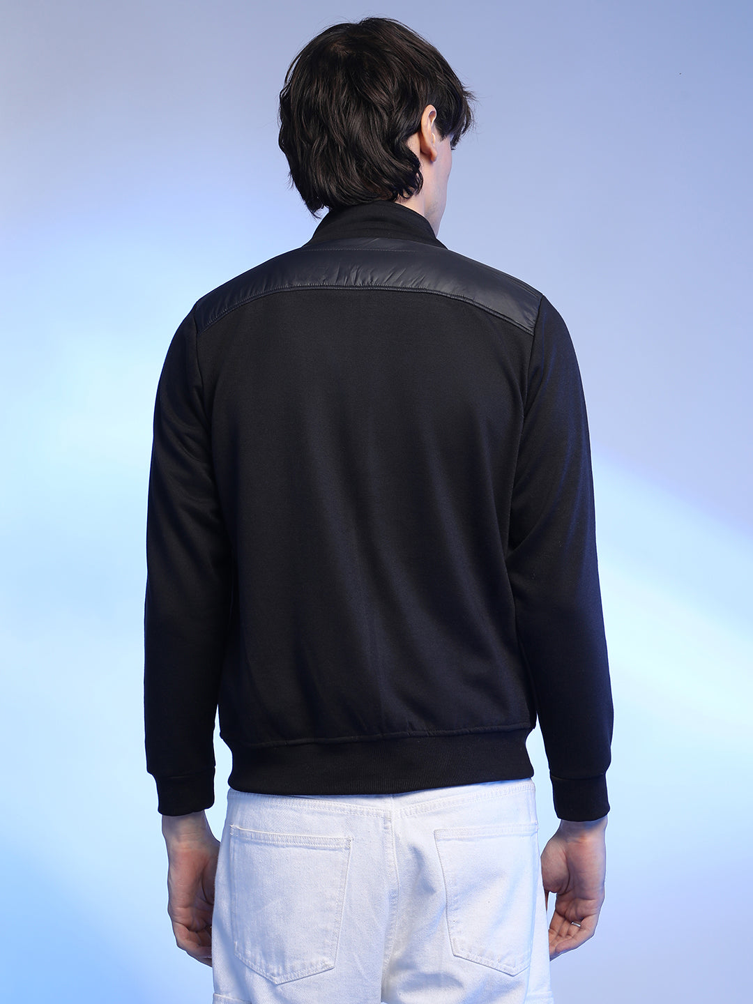 Zip-Front Jacket With Quilted Detail