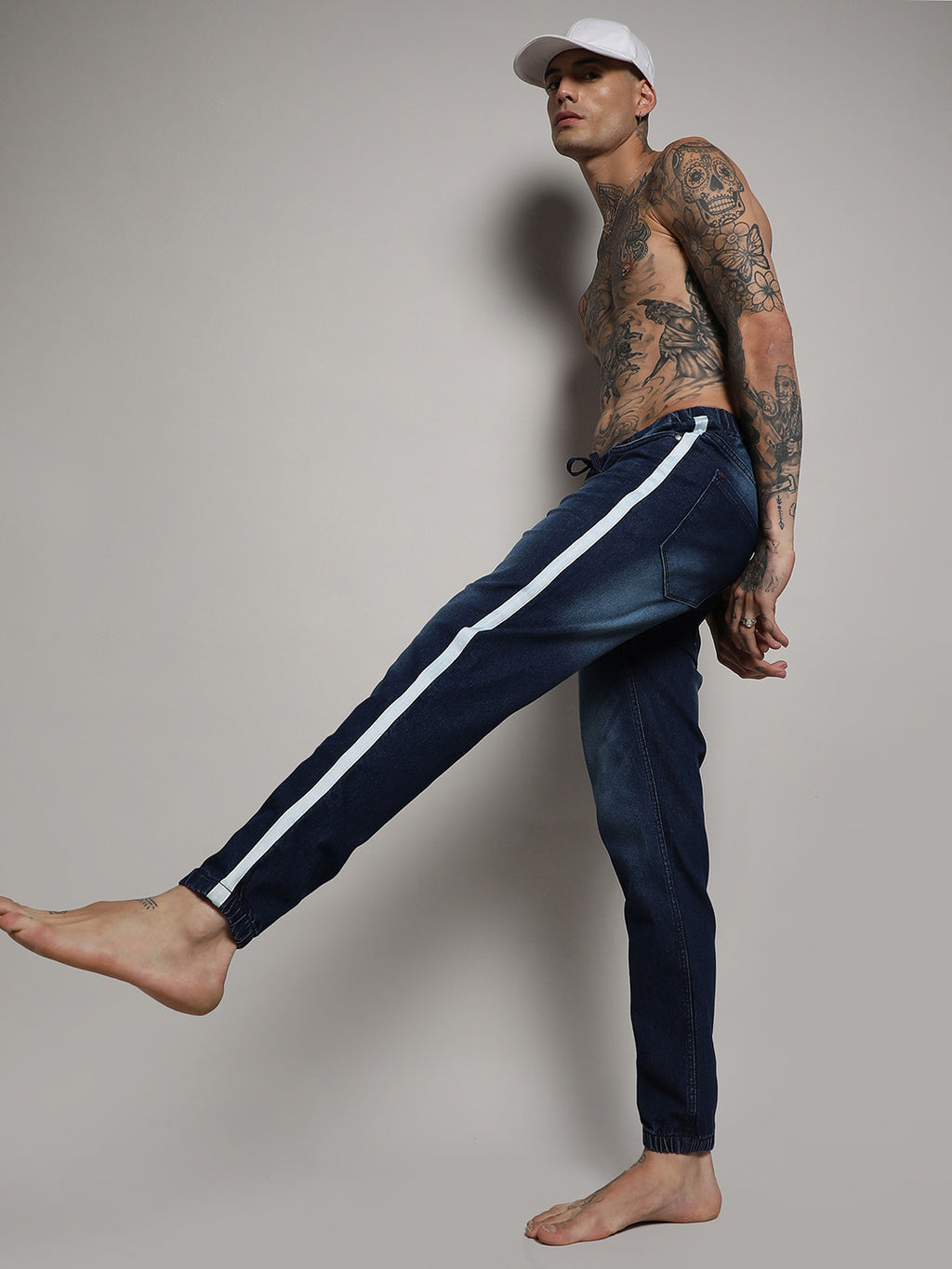 Side-Striped Denim Jeans