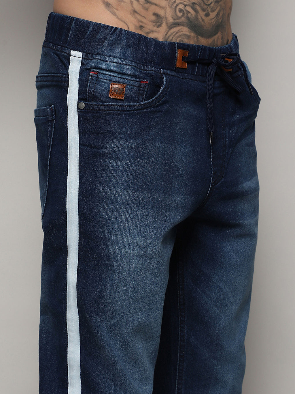 Side-Striped Denim Jeans