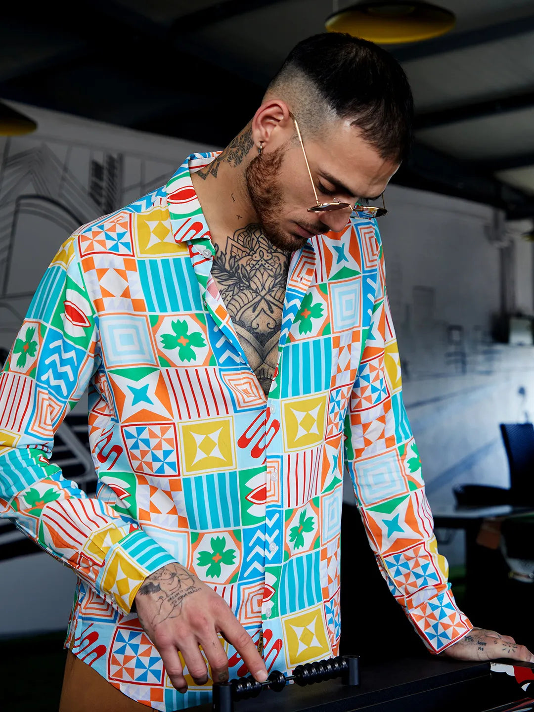 Ecoliva Mosaic Block Shirt