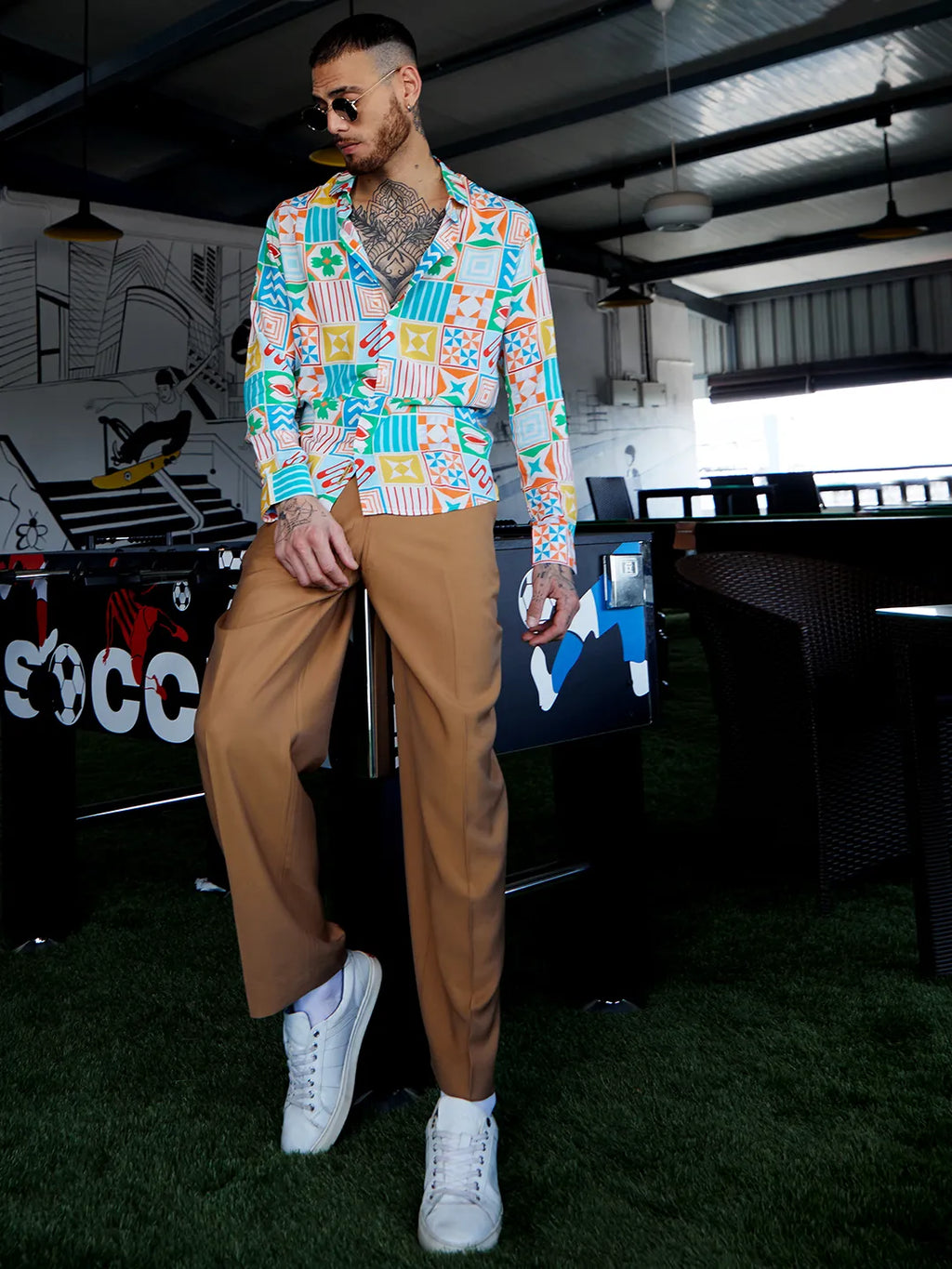 Ecoliva Mosaic Block Shirt