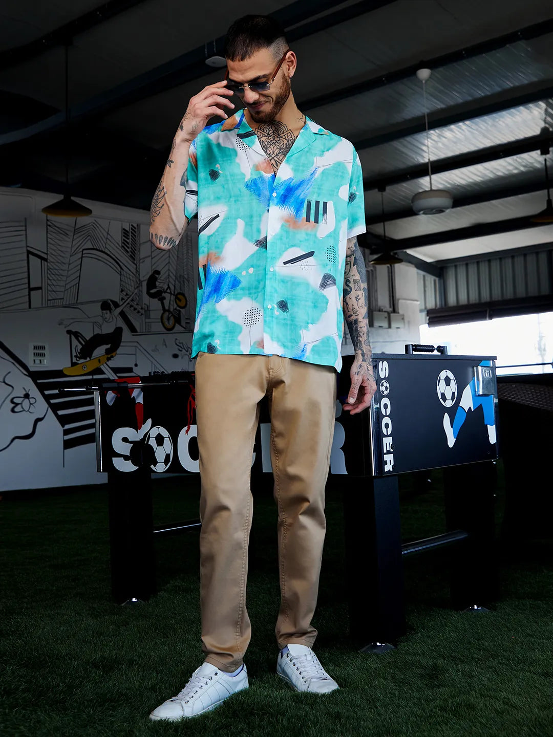 Ecoliva Abstract Strokes Shirt