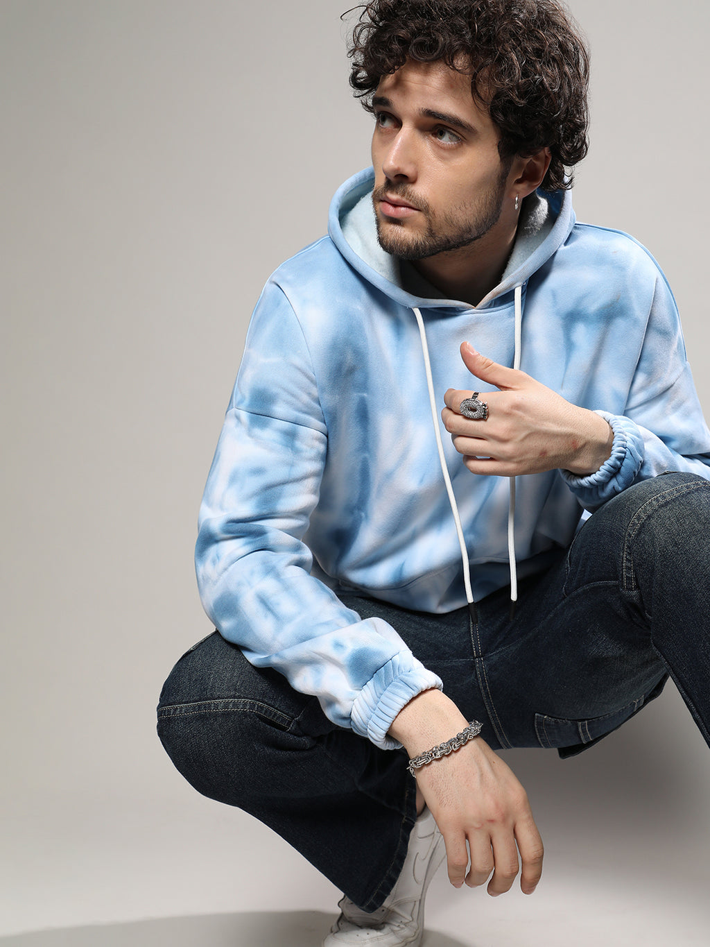 Tie Dye Oversized Hoodie With Kangaroo Pocket