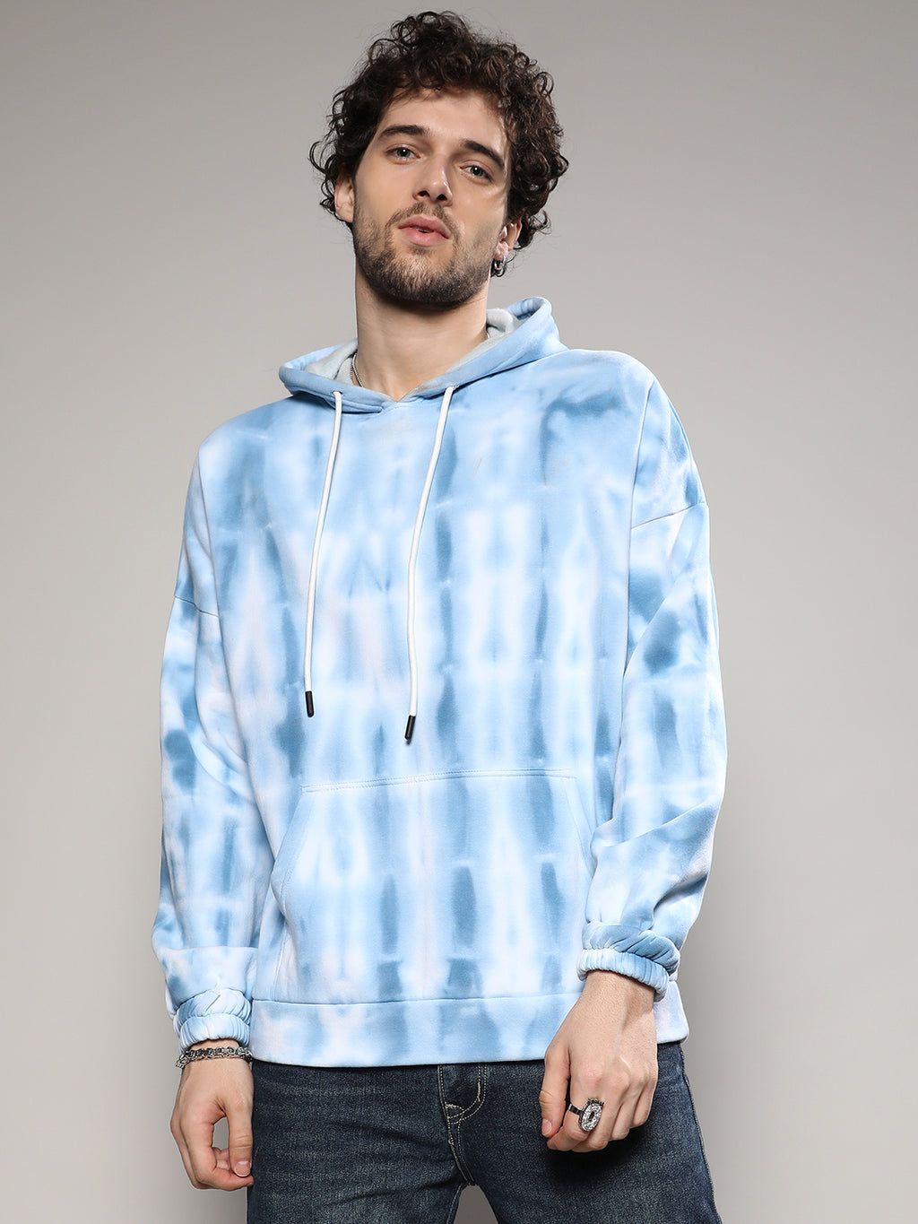 Tie Dye Oversized Hoodie With Kangaroo Pocket