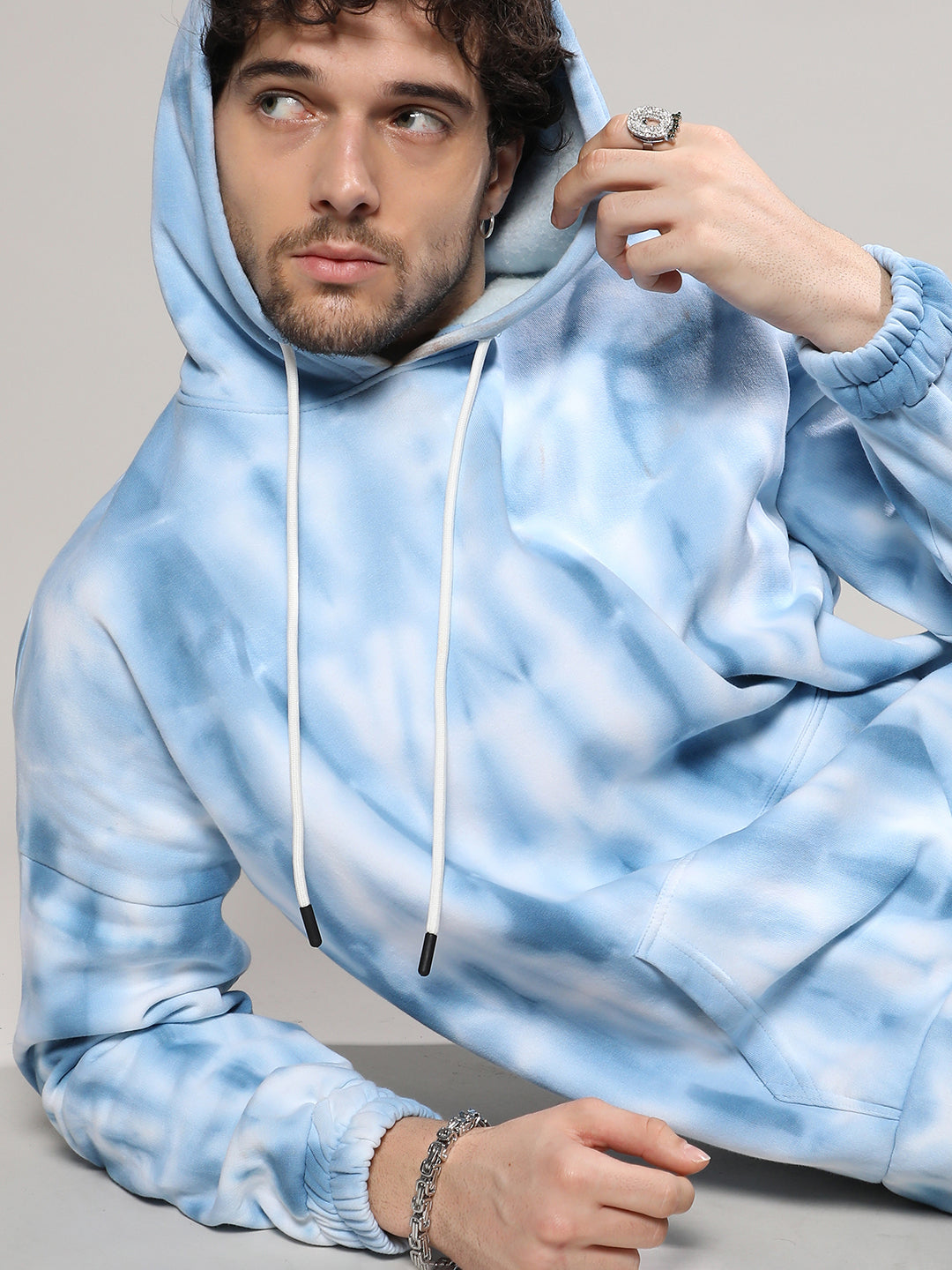 Tie Dye Oversized Hoodie With Kangaroo Pocket