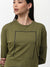 Women's Olive Green Printed Top