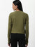 Women's Olive Green Printed Top
