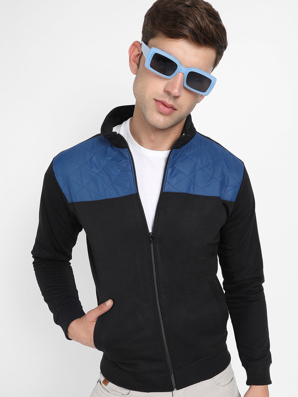 Zip-Front Jacket With Contrast Detail