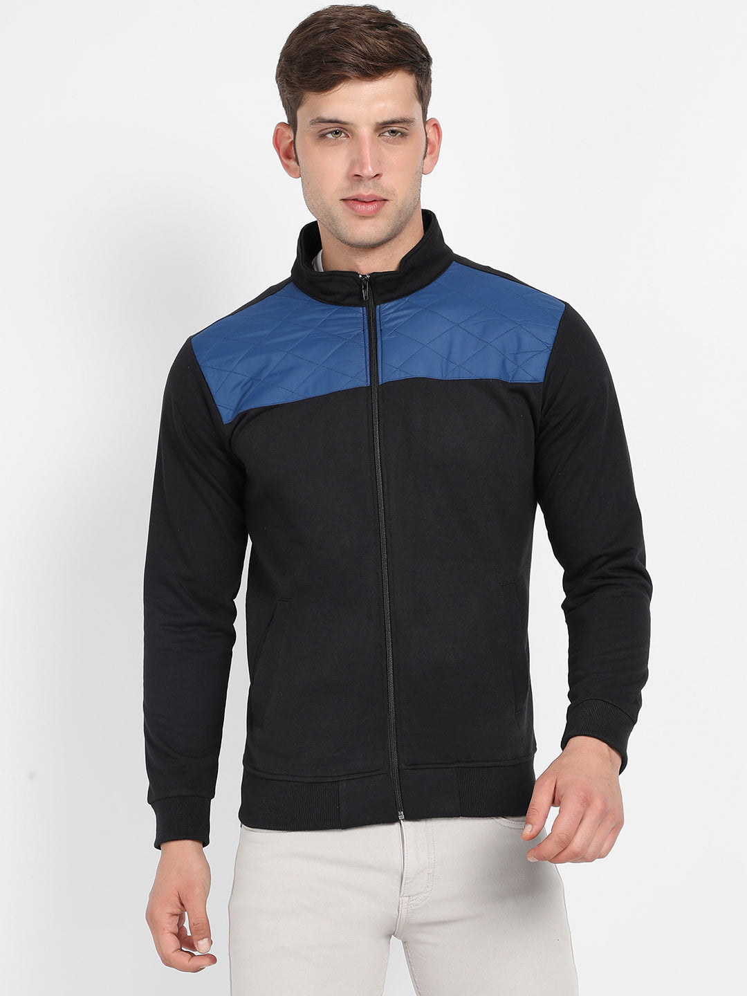 Zip-Front Jacket With Contrast Detail