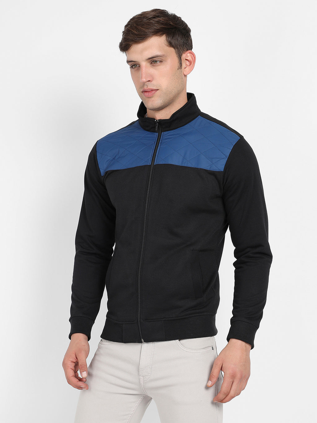 Zip-Front Jacket With Contrast Detail