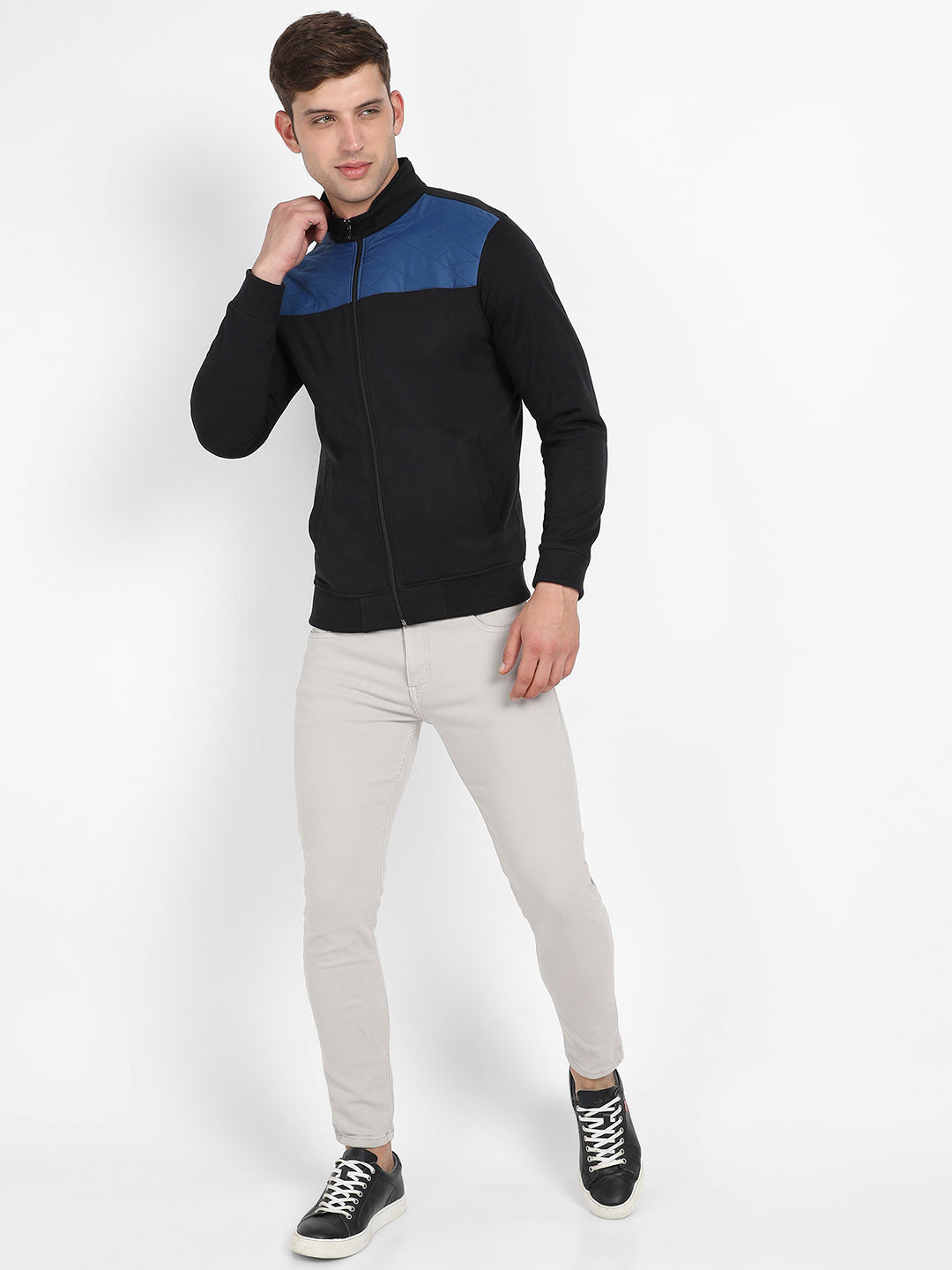 Zip-Front Jacket With Contrast Detail