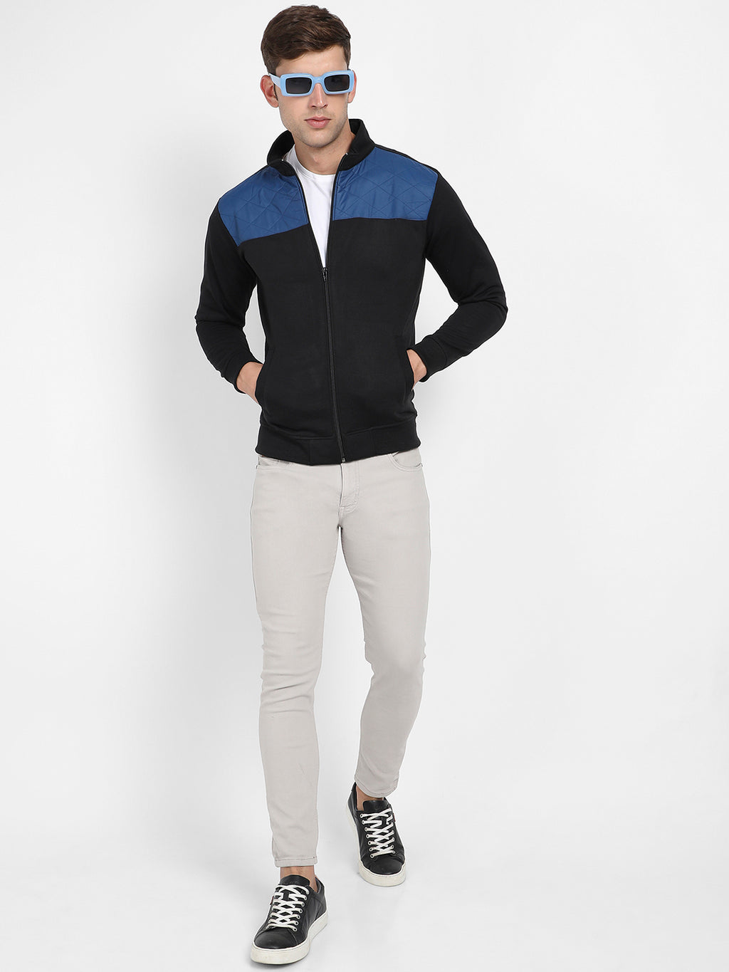 Zip-Front Jacket With Contrast Detail