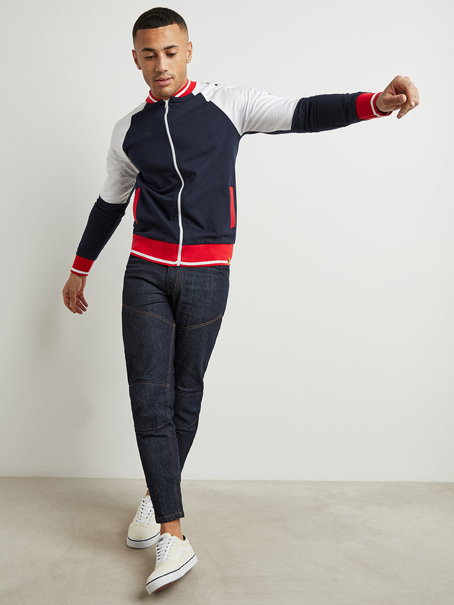 Zip-Front Jacket With Raglan Sleeve