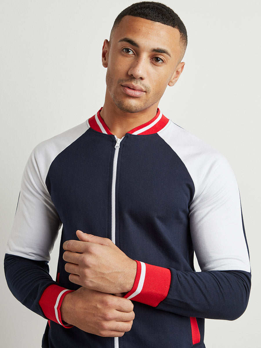 Zip-Front Jacket With Raglan Sleeve