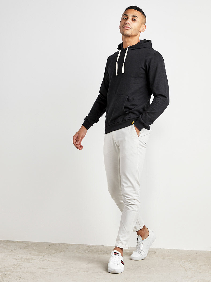 Pullover Hoodie With Contrast Drawstring