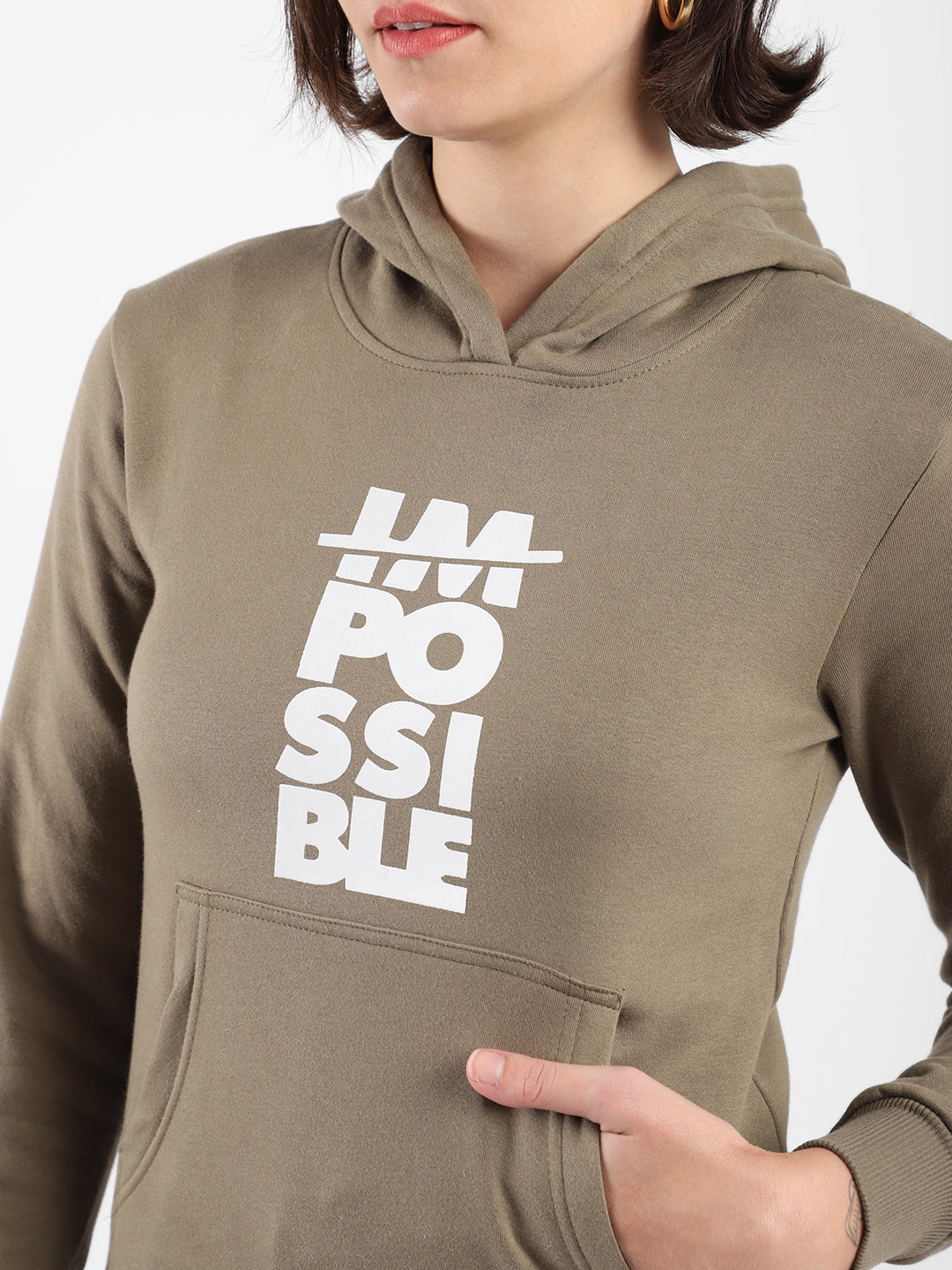 Printed Stylish Casual Hooded Sweatshirt