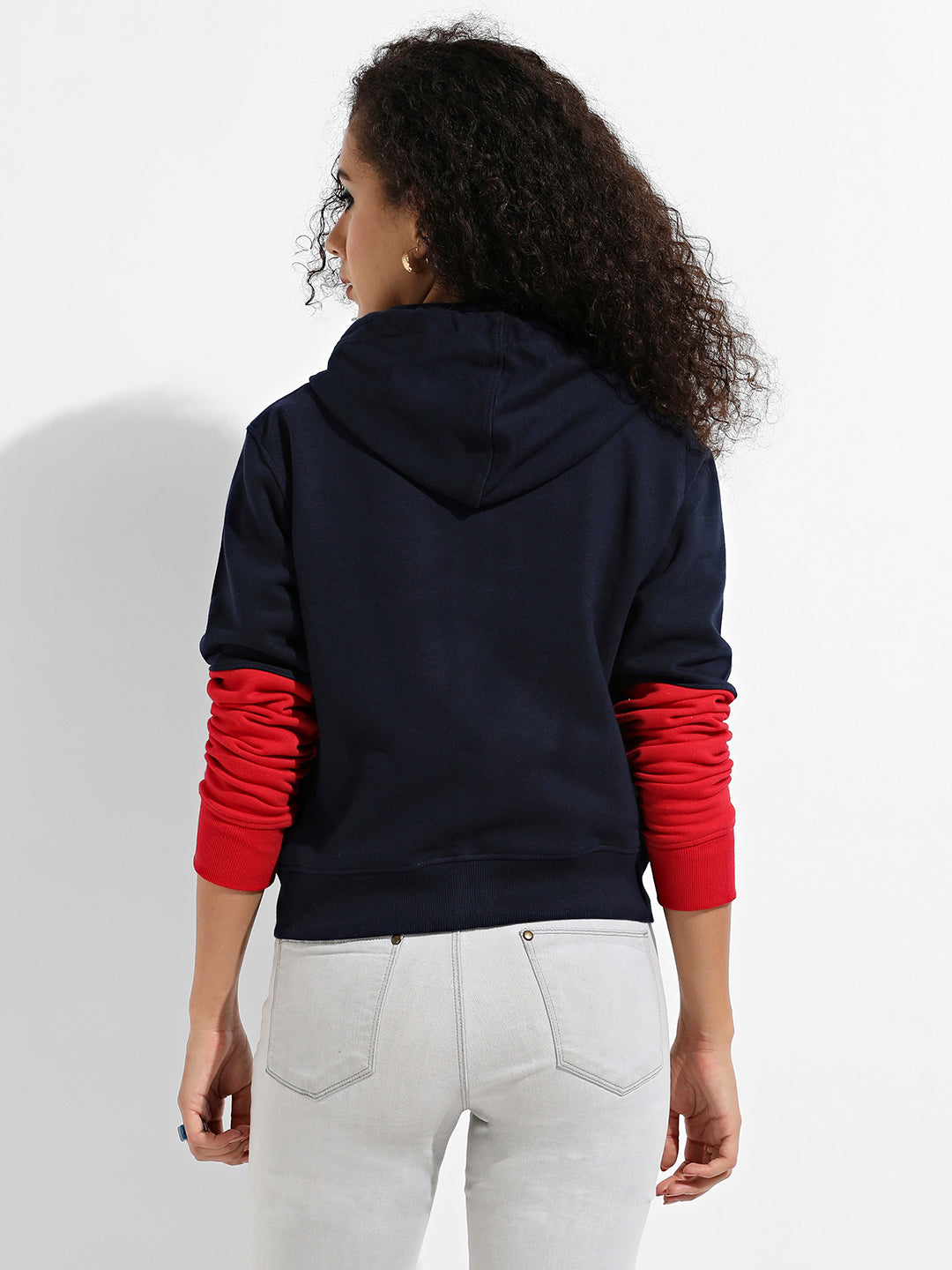 Colourblock Hoodie With Zip Closure