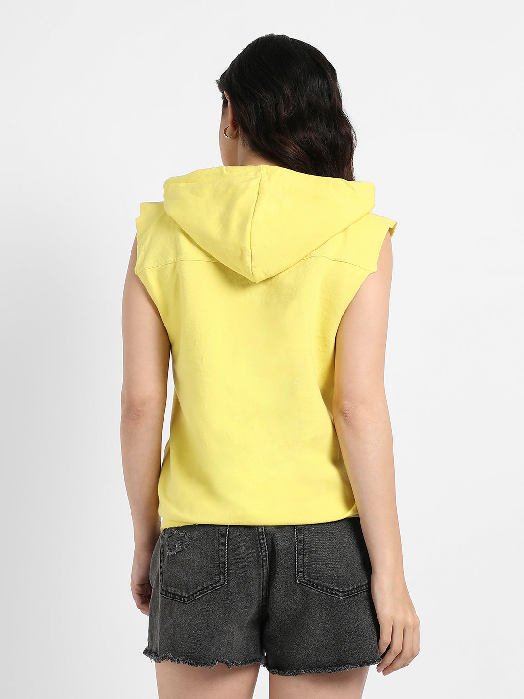 Sleeveless Hoodie With Flap Pockets