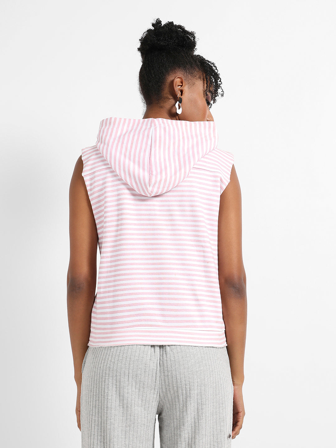 Striped Sweatshirt With Flap Pockets