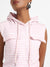 Pink & White Striped Sweatshirt With Flap Pockets