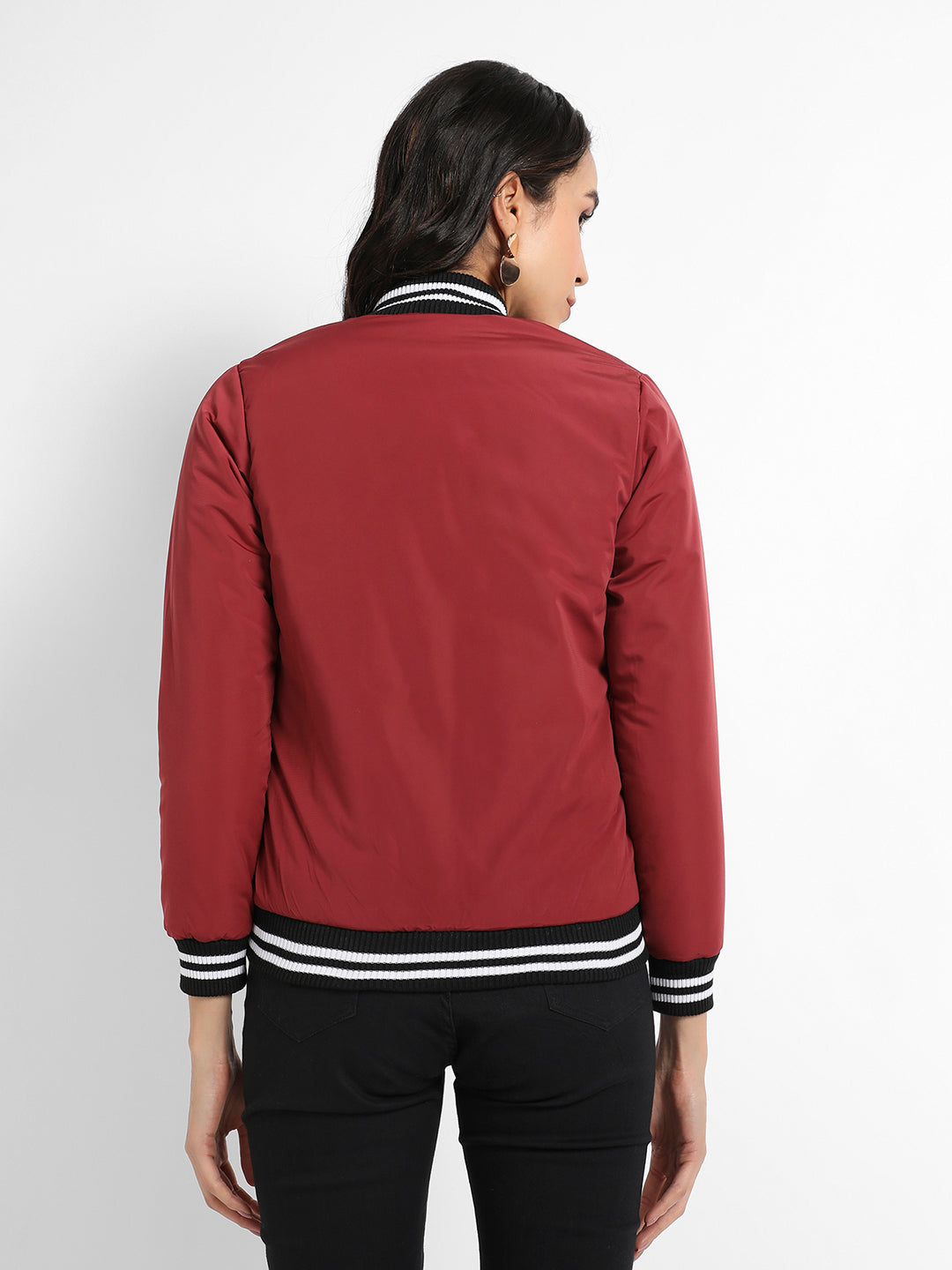 Zip-Front Jacket With Criss-Cross Details