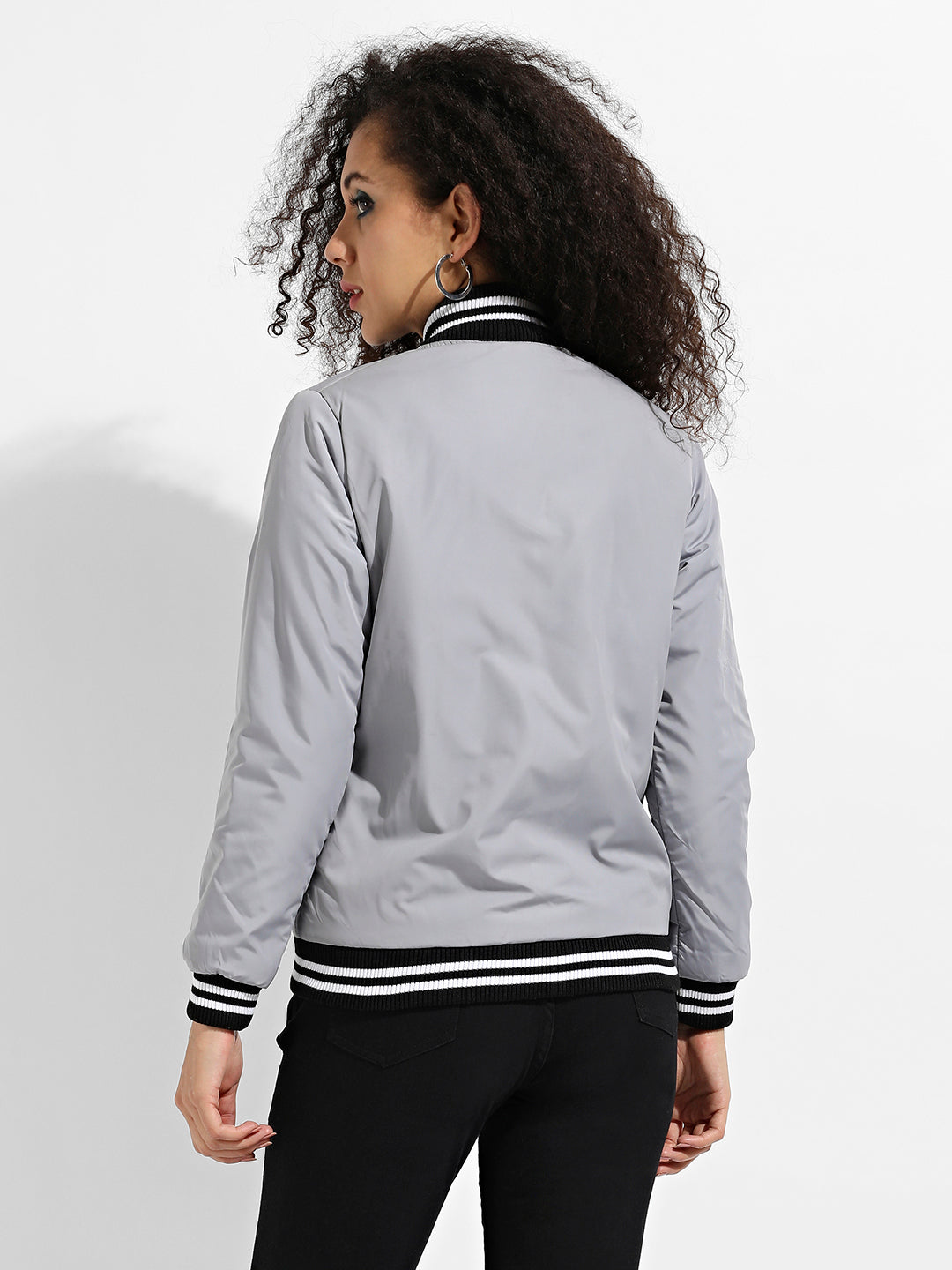 Zip-Front Jacket With Criss-Cross Details