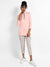 Baby Pink Hoodie Dress With Cold-Shoulder