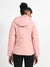 Light Pink Quilted Puffer Jacket With Zipper Insert Pockets