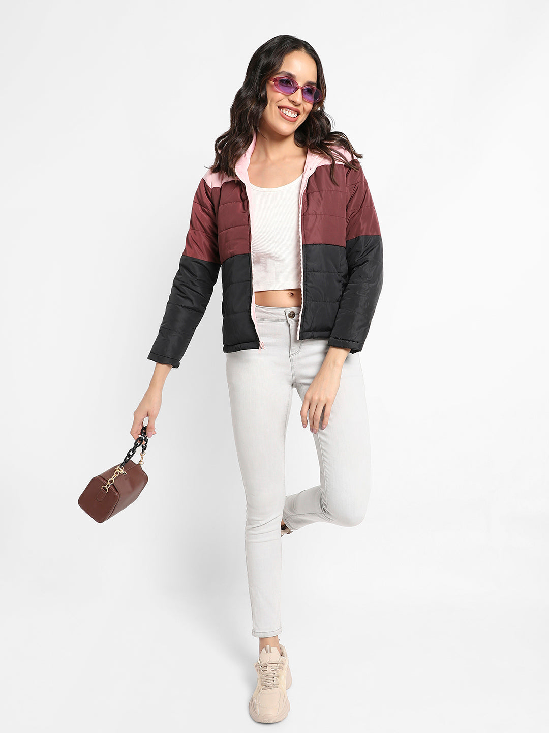 Double-Lined Colourblock Puffer Jacket