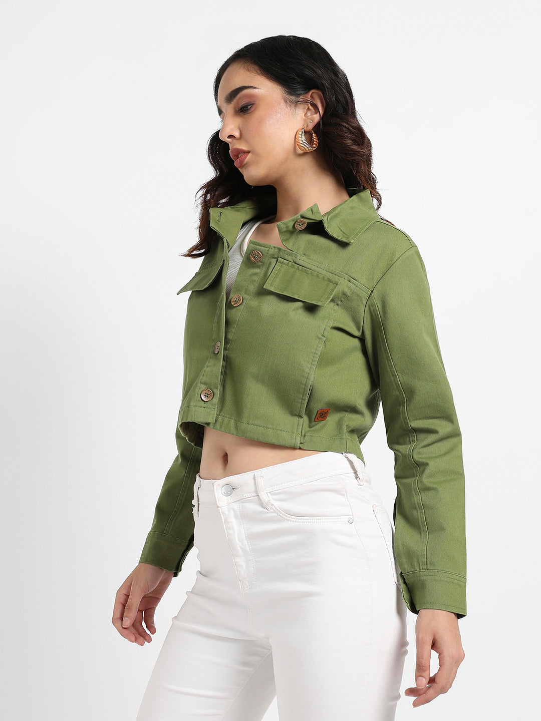 Cropped Jacket With Cut-Out Detail