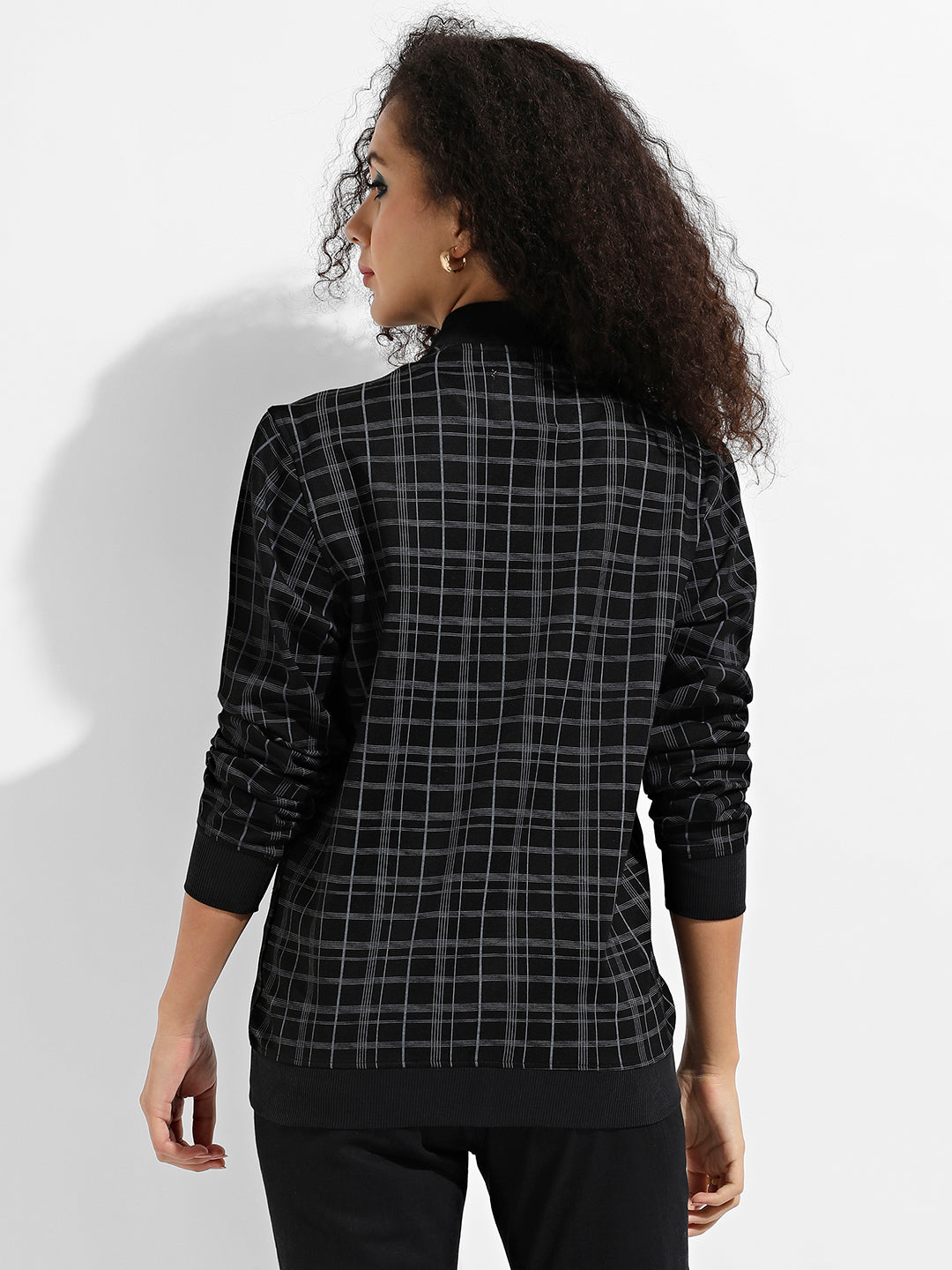 Tartan Plaid Jacket With Zip Closure