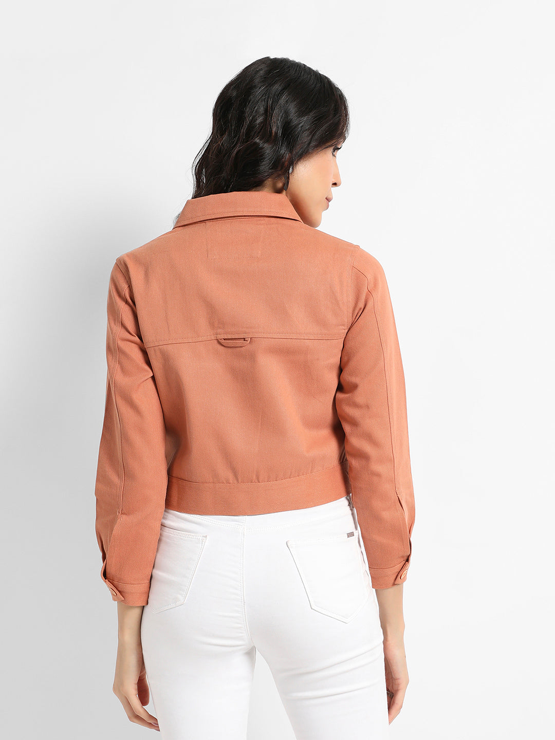 Buttopn-Front Jacket With Flap Pockets