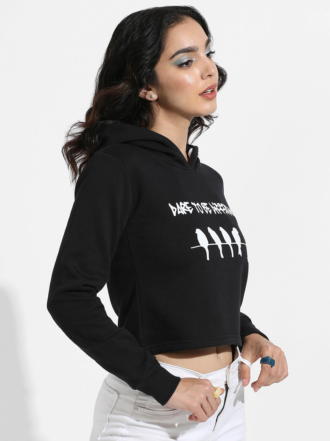 Too Be Different Cropped Hoodie