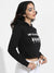 Black Too Be Different Cropped Hoodie