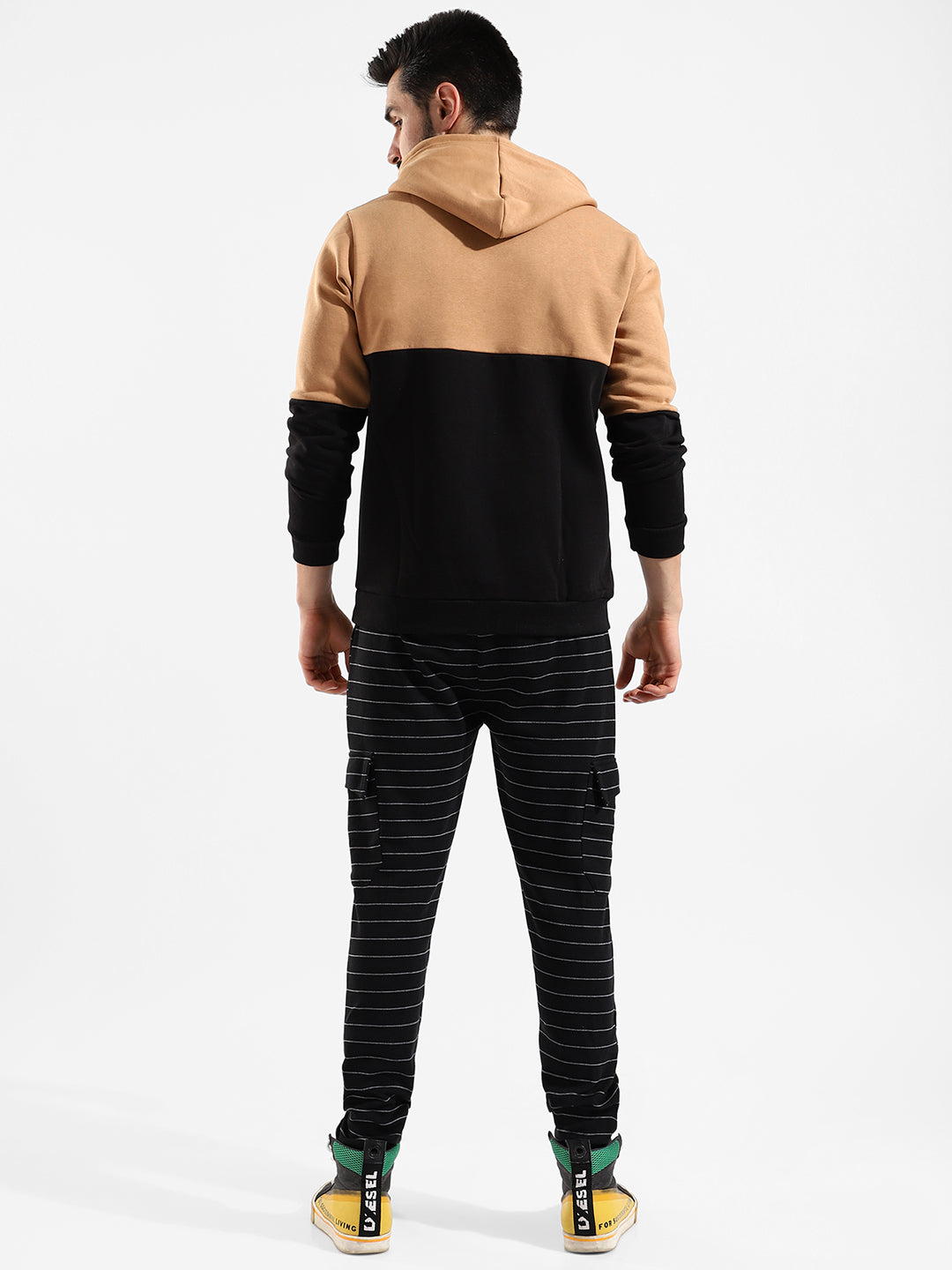 Cotton Colour-Blocked Regular Fit Tracksuit For Casual Wear