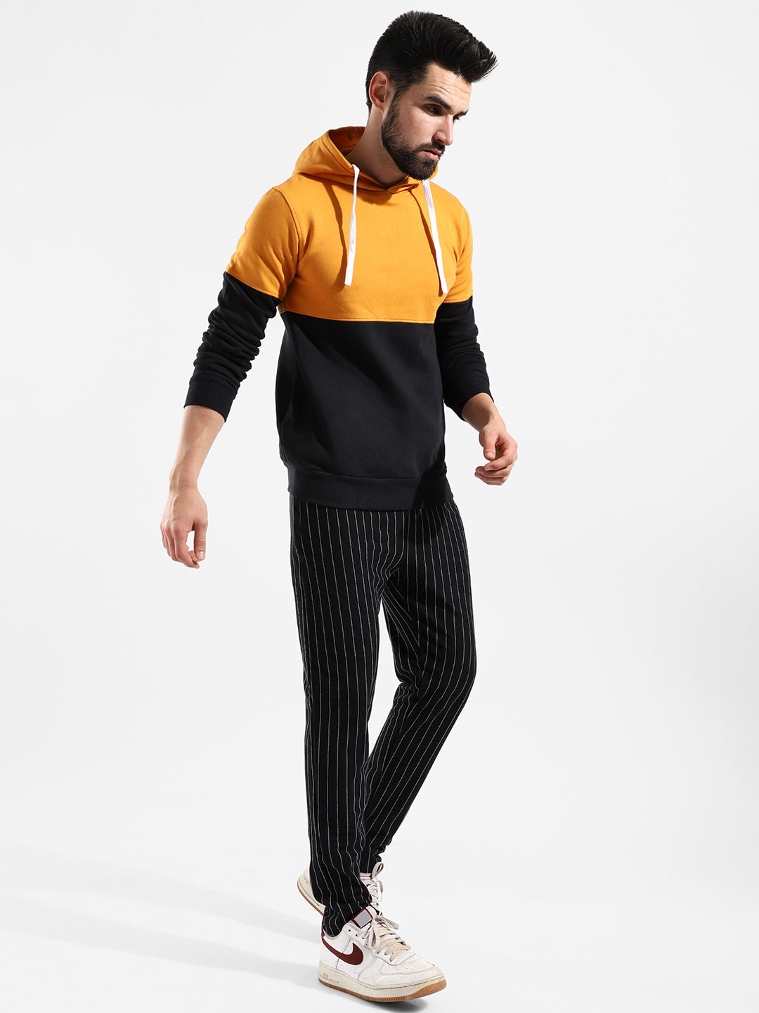 Cotton Colour-Blocked Regular Fit Tracksuit For Casual Wear