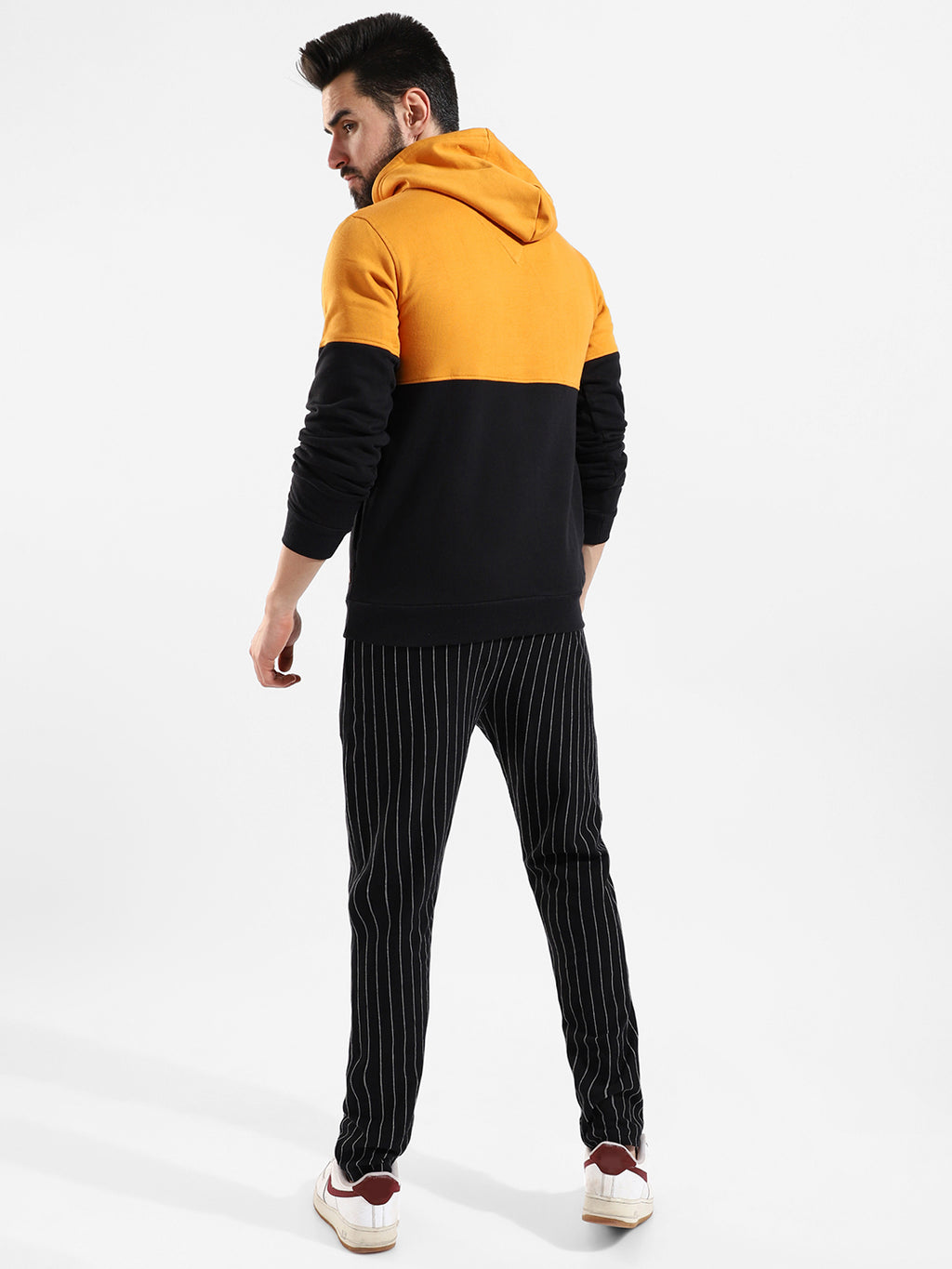 Cotton Colour-Blocked Regular Fit Tracksuit For Casual Wear