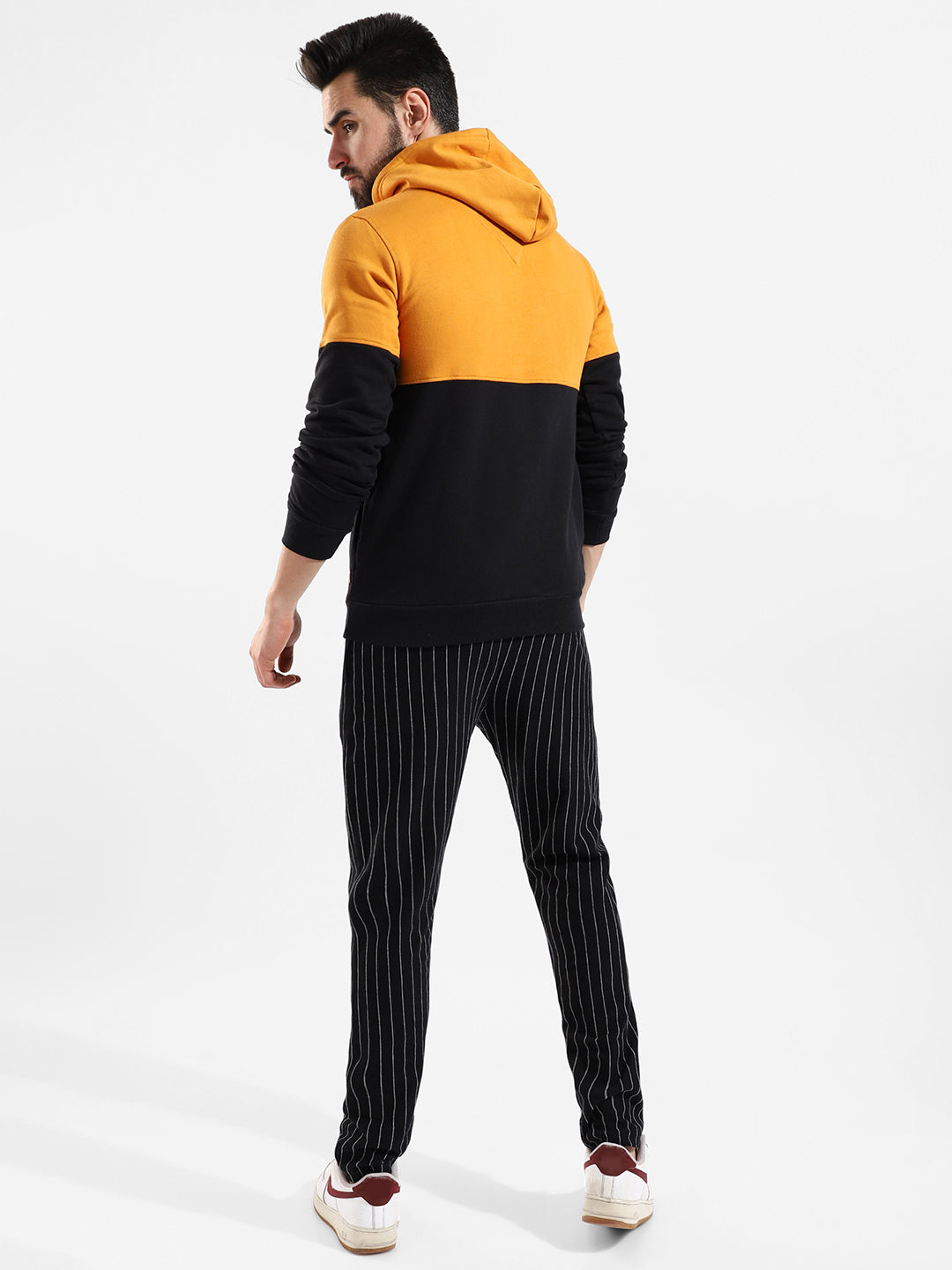 Cotton Colour-Blocked Regular Fit Tracksuit For Casual Wear