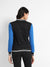 Black & Blue Button-Front Jacket With Contrast Sleeves