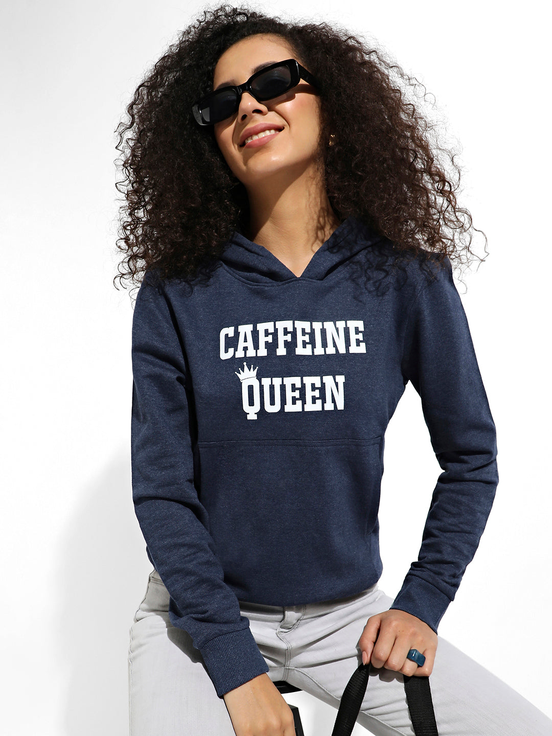 Caffeine Queen Hoodie With Kangaroo Pockets