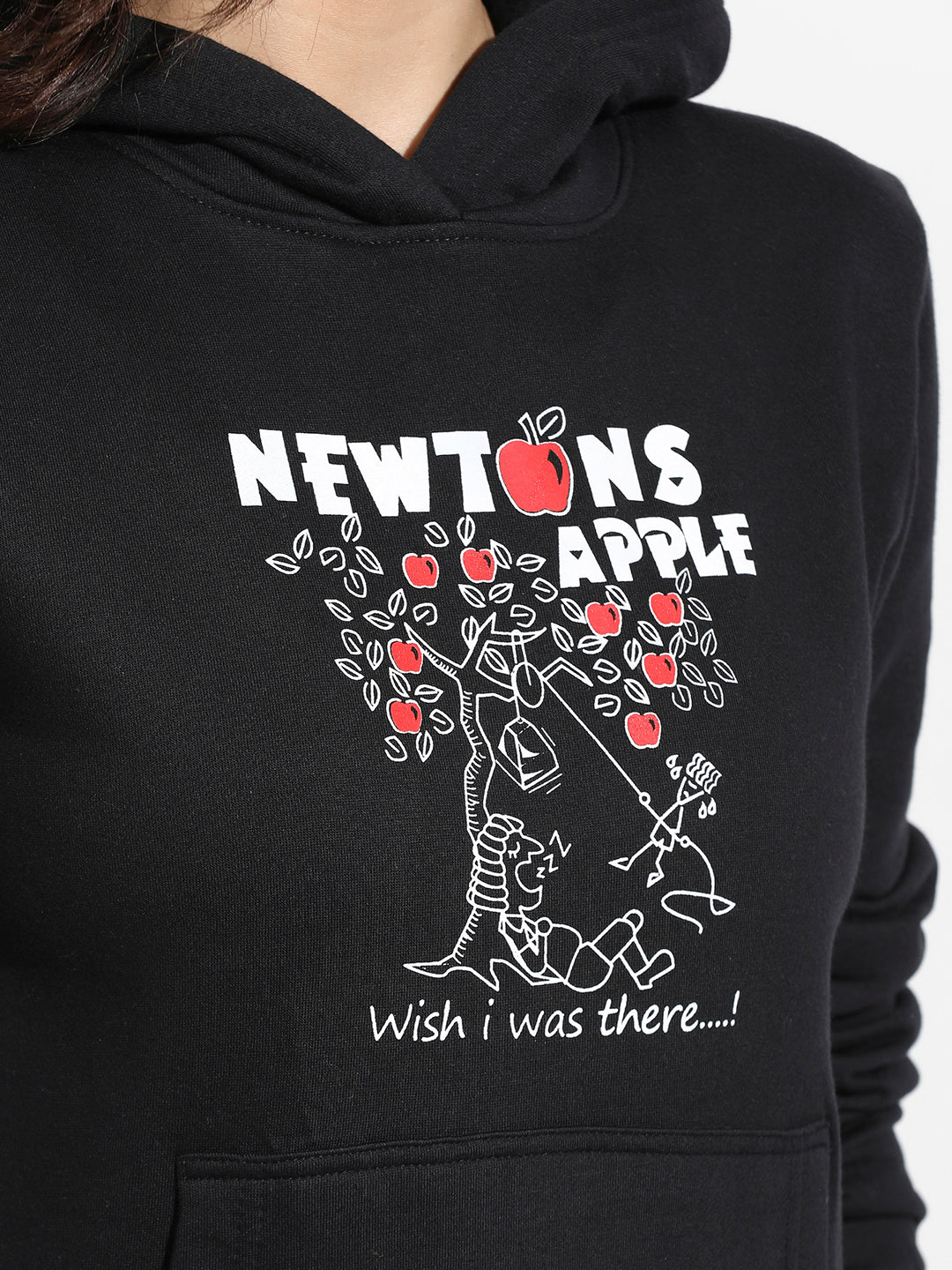 Black Newton Hoodie With Kangaroo Pockets