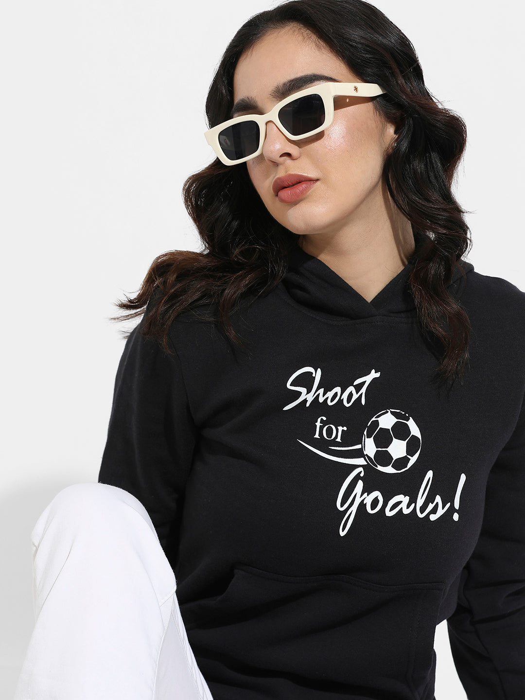 Shoot For Goals Hoodie With Kangaroo Pockets