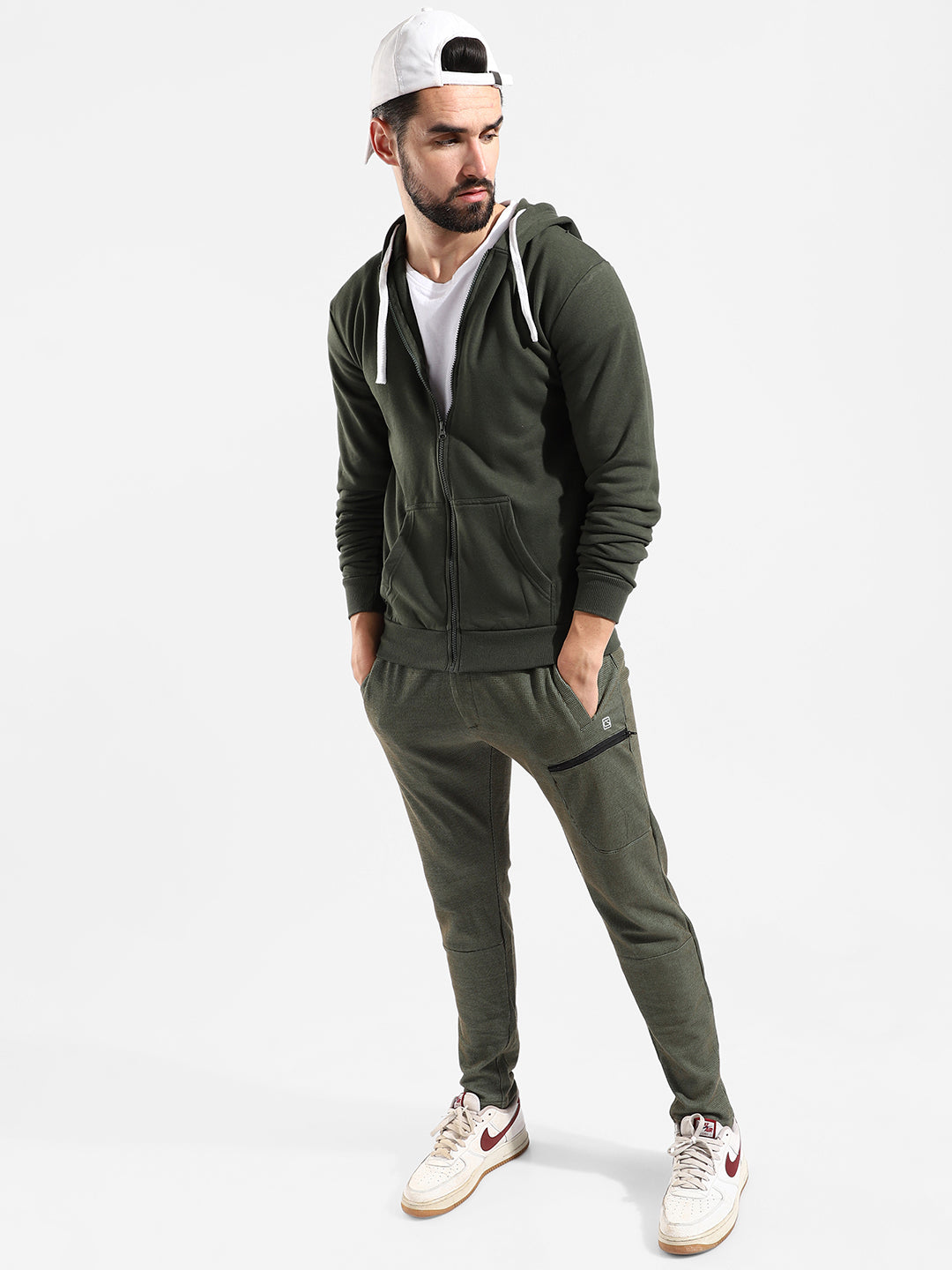 Cotton Solid Regular Fit Tracksuit For Casual Wear