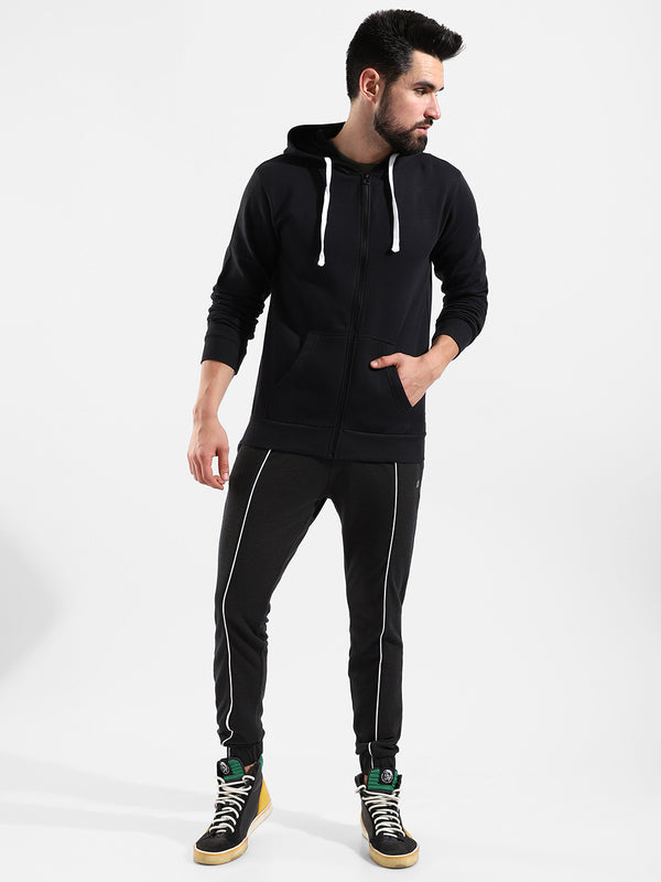 Cotton Solid Regular Fit Tracksuit For Casual Wear