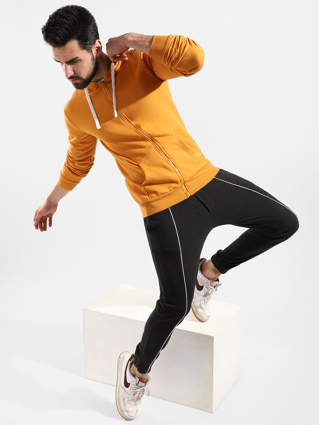 Cotton Solid Regular Fit Tracksuit For Casual Wear