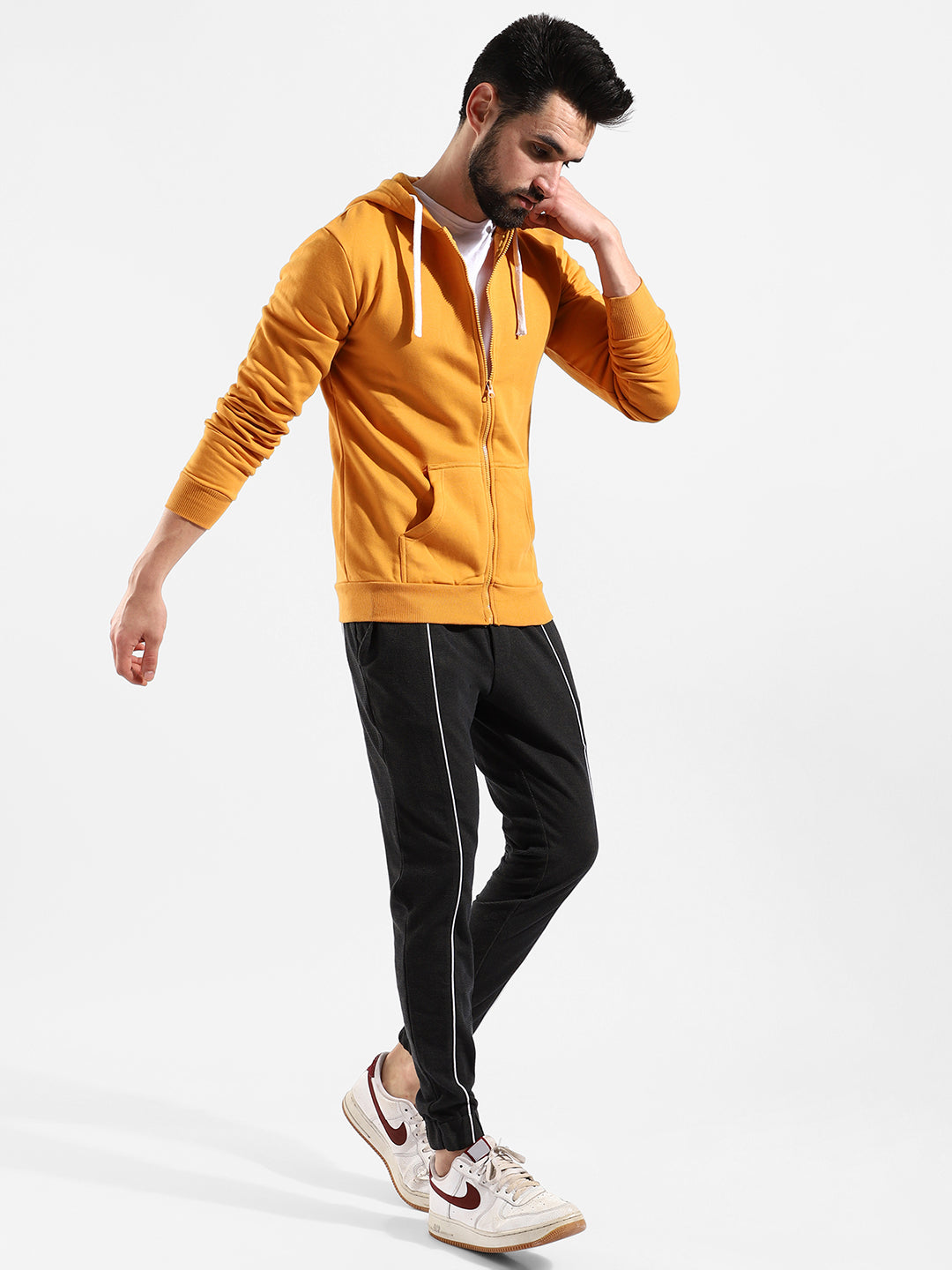 Cotton Solid Regular Fit Tracksuit For Casual Wear
